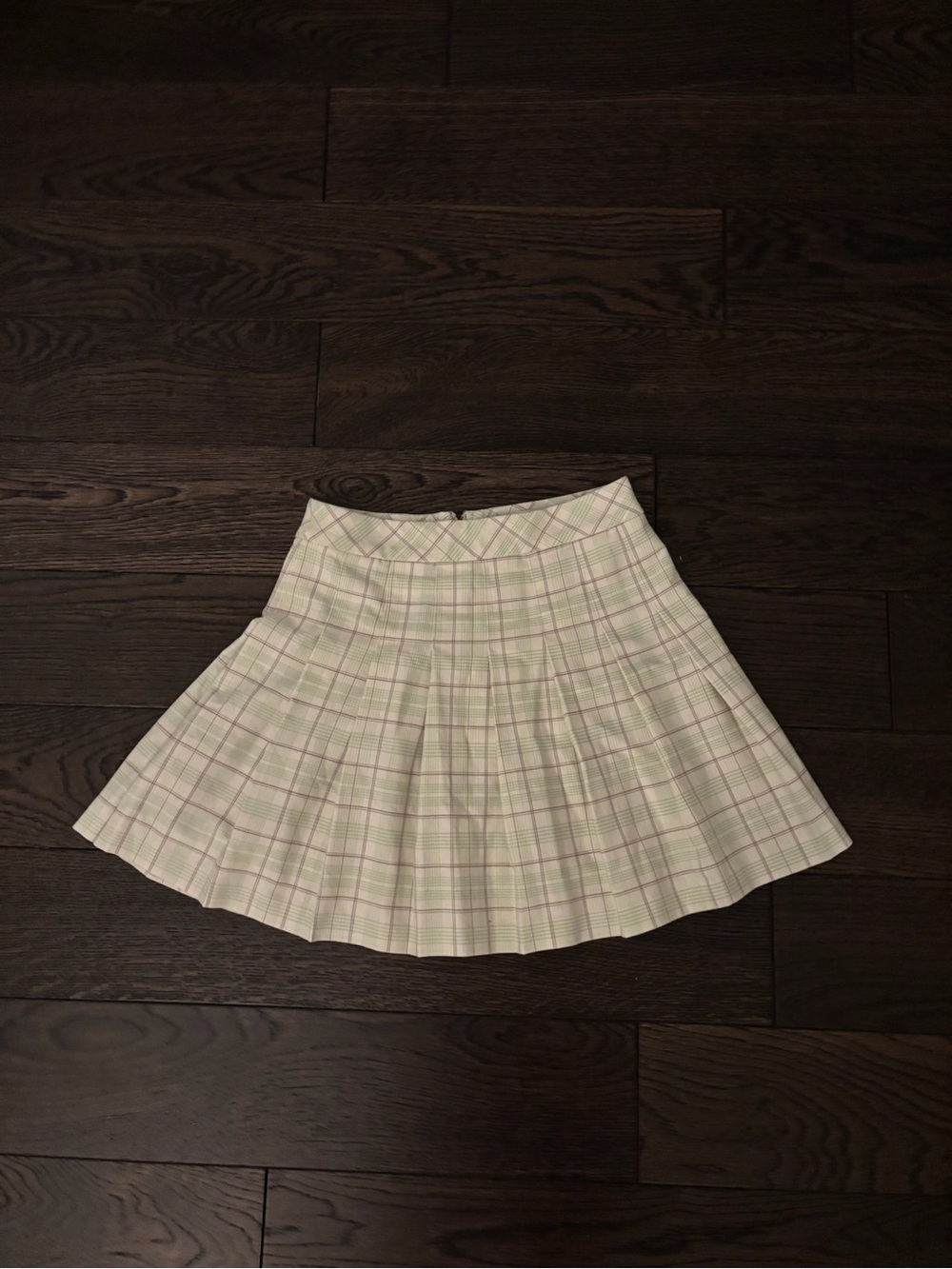 Aritzia Pastel Plaid Pleated Skater Skirt